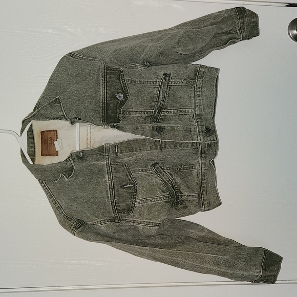 VINTAGE Functional Palmetto's Clothing crop Jean jacket Size S - Picture 1 of 7